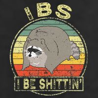 Ibs I Be Shittin Funny Raccoon Vintage Golf Towel