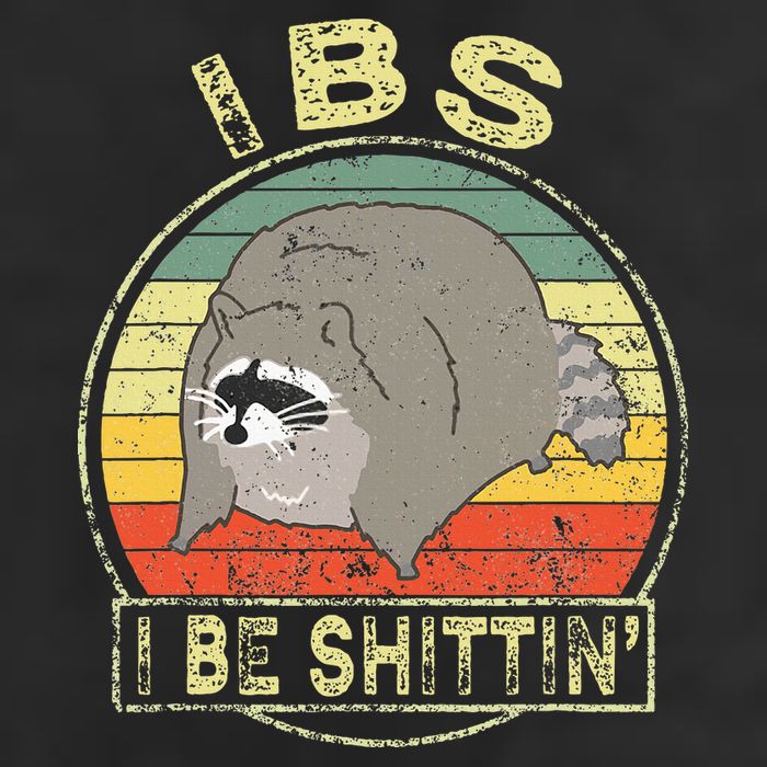 Ibs I Be Shittin Funny Raccoon Vintage Golf Towel