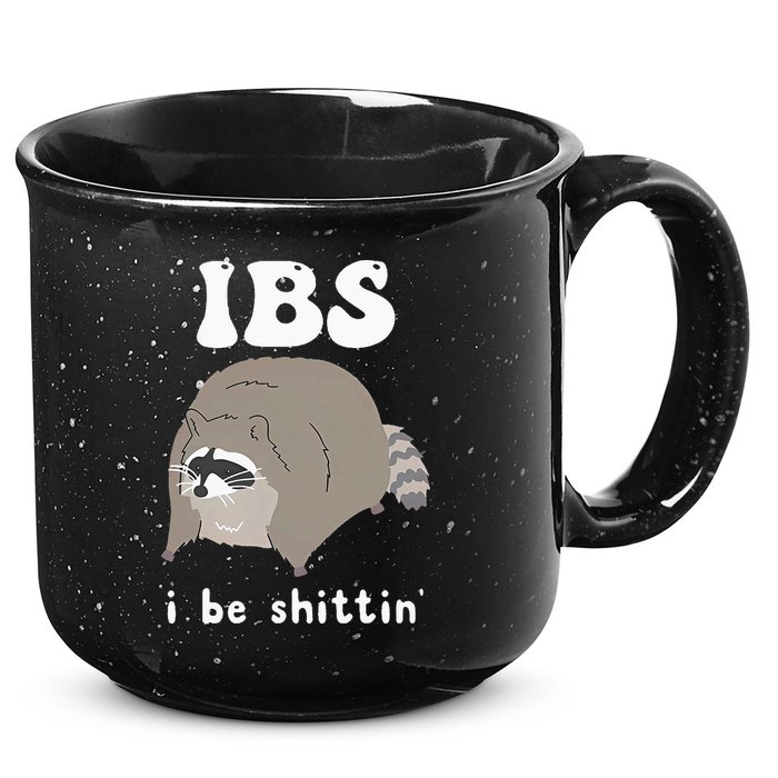 IBS I Be Shittin' Raccoon Funny 15oz Campfire Ceramic Mug