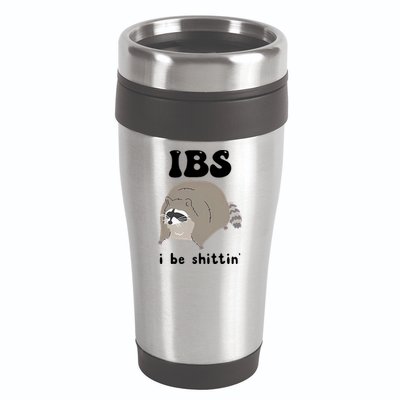 IBS I Be Shittin' Raccoon Funny 16oz Travel Tumbler