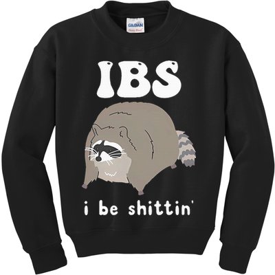 IBS I Be Shittin' Raccoon Funny Kids Sweatshirt