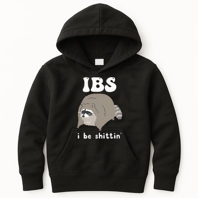 IBS I Be Shittin' Raccoon Funny Kids Hoodie