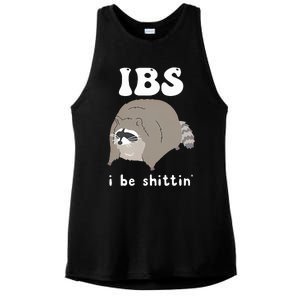 IBS I Be Shittin' Raccoon Funny Ladies PosiCharge Tri-Blend Wicking Tank