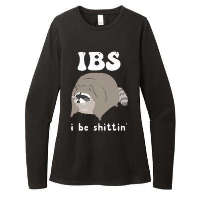 IBS I Be Shittin' Raccoon Funny Womens CVC Long Sleeve Shirt