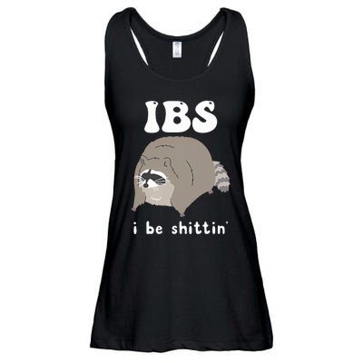 IBS I Be Shittin' Raccoon Funny Ladies Essential Flowy Tank