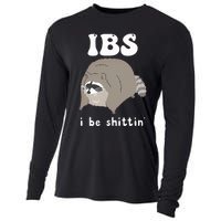 IBS I Be Shittin' Raccoon Funny Cooling Performance Long Sleeve Crew