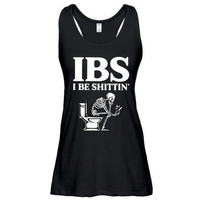 Ibs I Be Shittin Funny Skeleton Ladies Essential Flowy Tank