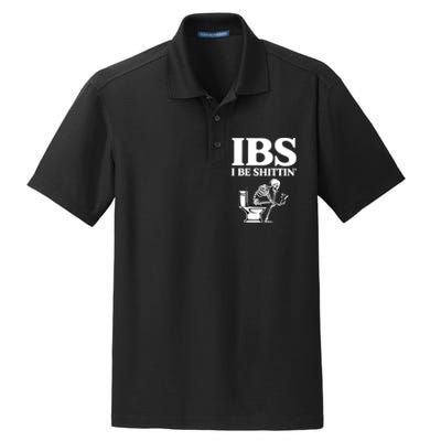 Ibs I Be Shittin Funny Skeleton Dry Zone Grid Polo