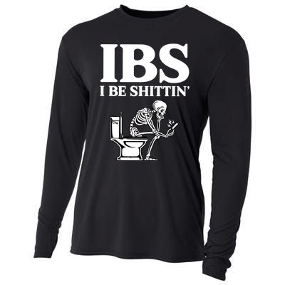 Ibs I Be Shittin Funny Skeleton Cooling Performance Long Sleeve Crew