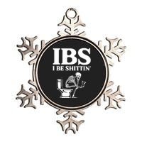 Ibs I Be Shittin Funny Skeleton Metallic Star Ornament