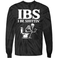 Ibs I Be Shittin Funny Skeleton Tie-Dye Long Sleeve Shirt