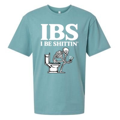 Ibs I Be Shittin Funny Skeleton Sueded Cloud Jersey T-Shirt