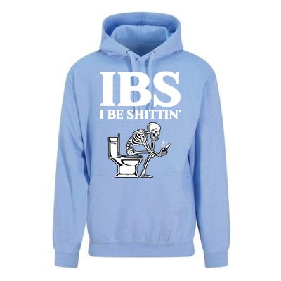 Ibs I Be Shittin Funny Skeleton Unisex Surf Hoodie