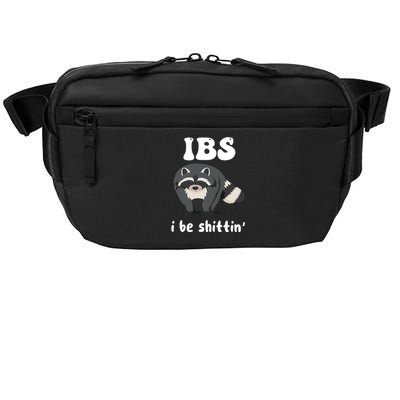 Ibs I Be Shittin Funny Joke Raccoon Crossbody Pack