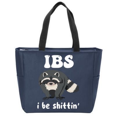 Ibs I Be Shittin Funny Joke Raccoon Zip Tote Bag