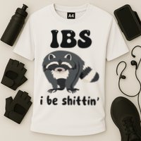 Ibs I Be Shittin Funny Joke Raccoon Cooling Performance Crew T-Shirt
