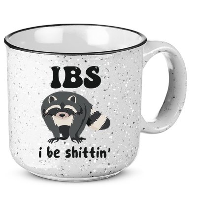 Ibs I Be Shittin Funny Joke Raccoon 15oz Campfire Ceramic Mug