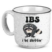 Ibs I Be Shittin Funny Joke Raccoon 15oz Campfire Ceramic Mug