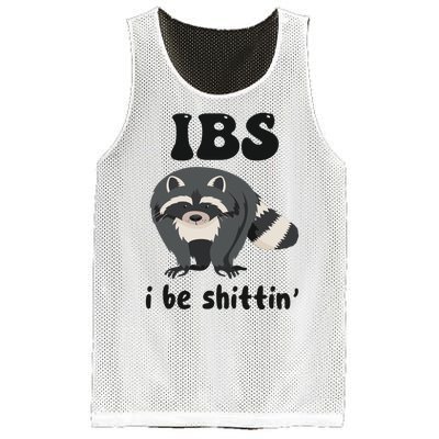 Ibs I Be Shittin Funny Joke Raccoon Mesh Reversible Basketball Jersey Tank