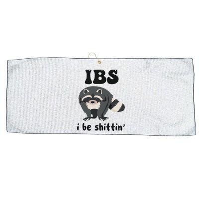 Ibs I Be Shittin Funny Joke Raccoon Large Microfiber Waffle Golf Towel