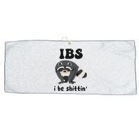 Ibs I Be Shittin Funny Joke Raccoon Large Microfiber Waffle Golf Towel