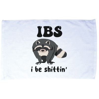 Ibs I Be Shittin Funny Joke Raccoon Microfiber Hand Towel