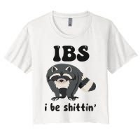 Ibs I Be Shittin Funny Joke Raccoon Crop Top