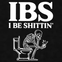 Ibs I Be Shittin Funny Skeleton Ladies PosiCharge Tri-Blend Wicking Tank