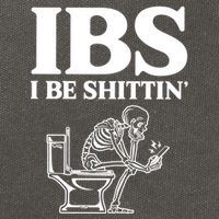 Ibs I Be Shittin Funny Skeleton Cotton Canvas Backpack