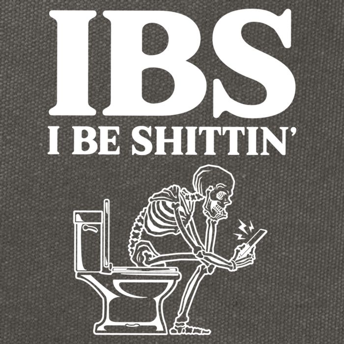 Ibs I Be Shittin Funny Skeleton Cotton Canvas Backpack