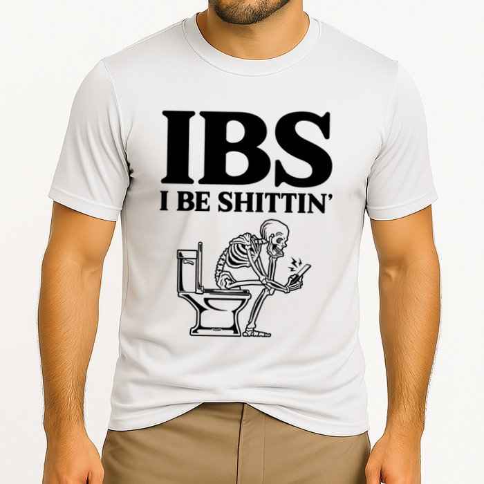 Ibs I Be Shittin Funny Skeleton Performance Shirt