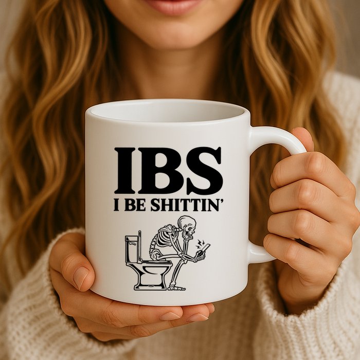 Ibs I Be Shittin Funny Skeleton Mug