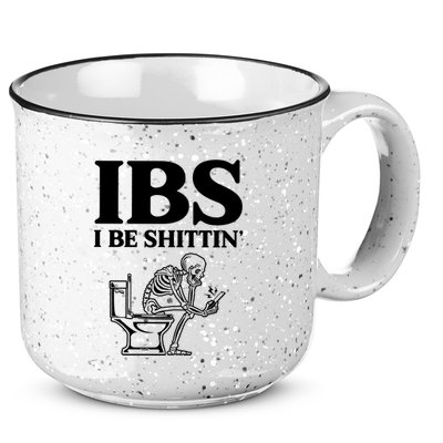 Ibs I Be Shittin Funny Skeleton 15oz Campfire Ceramic Mug