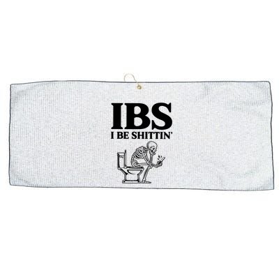 Ibs I Be Shittin Funny Skeleton Large Microfiber Waffle Golf Towel