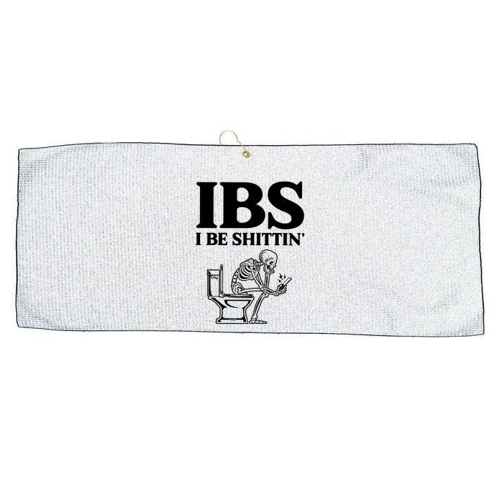 Ibs I Be Shittin Funny Skeleton Large Microfiber Waffle Golf Towel