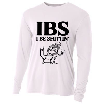 Ibs I Be Shittin Funny Skeleton Cooling Performance Long Sleeve Crew