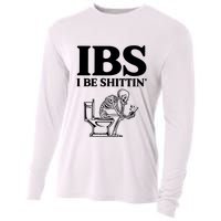 Ibs I Be Shittin Funny Skeleton Cooling Performance Long Sleeve Crew