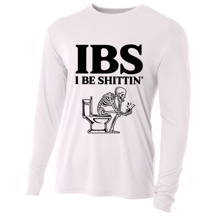 Ibs I Be Shittin Funny Skeleton Cooling Performance Long Sleeve Crew
