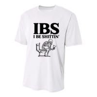 Ibs I Be Shittin Funny Skeleton Youth Performance Sprint T-Shirt