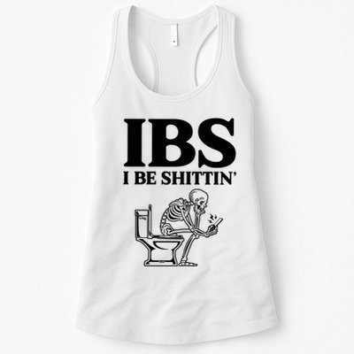 Ibs I Be Shittin Funny Skeleton Womens Tank Top