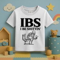 Ibs I Be Shittin Funny Skeleton Toddler T-Shirt