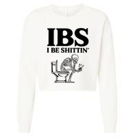 Ibs I Be Shittin Funny Skeleton Cropped Pullover Crew