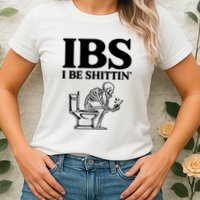 Ibs I Be Shittin Funny Skeleton Womens T-Shirt