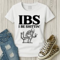 Ibs I Be Shittin Funny Skeleton Womens T-Shirt