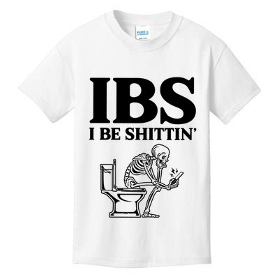 Ibs I Be Shittin Funny Skeleton Kids T-Shirt