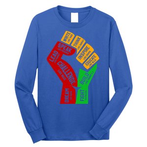 Influential Inspirational Black History Leaders Fist Hand Gift Long Sleeve Shirt