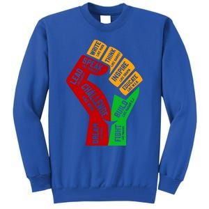 Influential Inspirational Black History Leaders Fist Hand Funny Gift Tall Sweatshirt