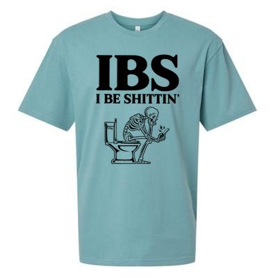 Ibs I Be Shittin Funny Skeleton Sueded Cloud Jersey T-Shirt