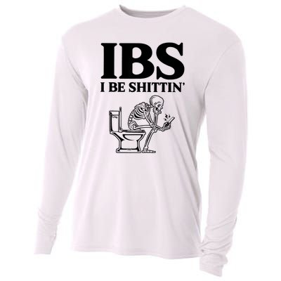 Ibs I Be Shittin Funny Skeleton Cooling Performance Long Sleeve Crew