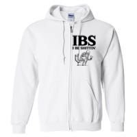 Ibs I Be Shittin Funny Skeleton Full Zip Hoodie